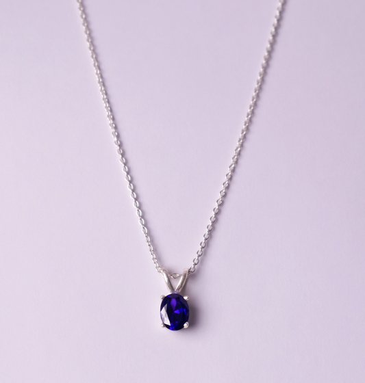 Blue oval Pendant