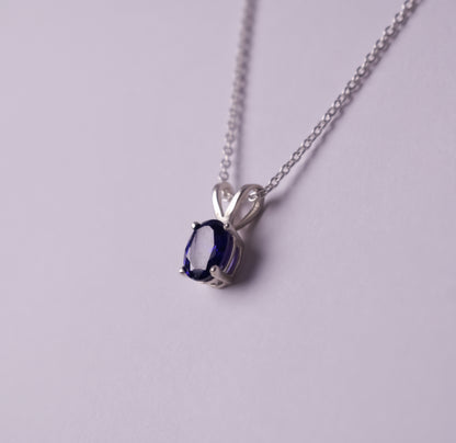 Blue oval Pendant